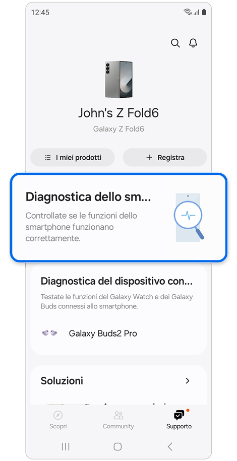 Scheda Supporto di Samsung Members