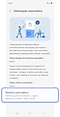 Ecrã de definições Otimização automática