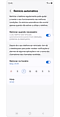 Ecrã de definições Reinício automático