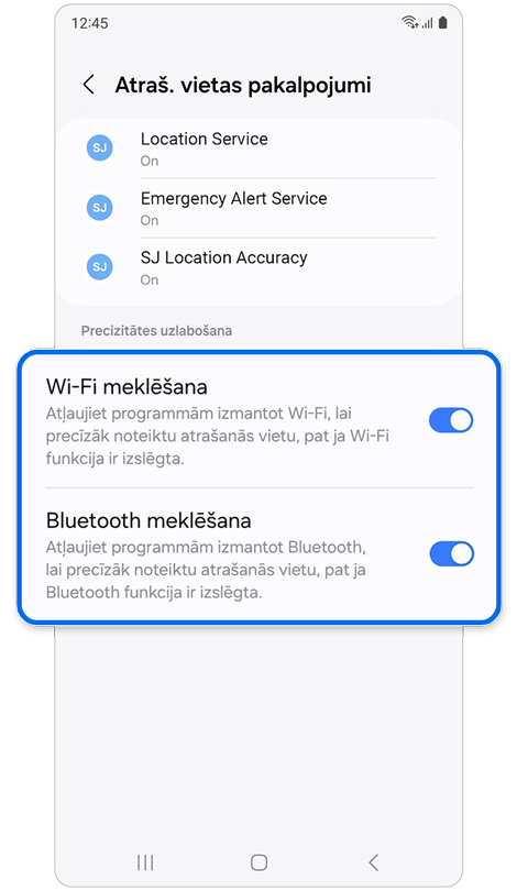 Ekrāns Atraš. vietas pakalpojumi