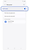 Pantalla de función de ubicación