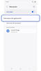 Pantalla de función de ubicación