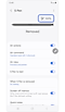 S Pen settings screen with the battery level