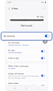 S Pen settings screen