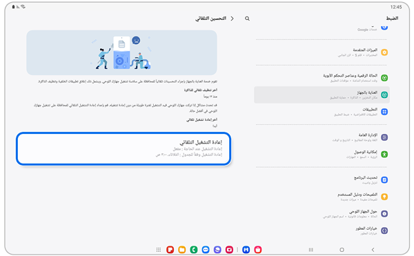 الضبط التحسين التلقائي.