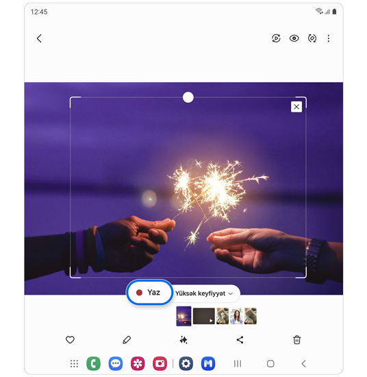 GIF yaradan Yaz düyməsi