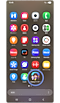 アプリ画面上の Galaxy アバター アイコン。