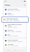 Settings home screen