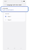 Language and voice style settings page on a Samsung device.