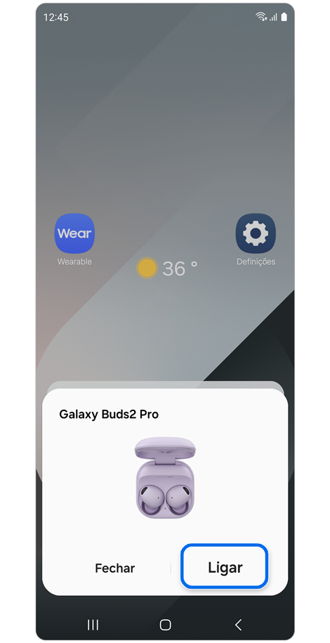 Janela pop-up Ligar.
