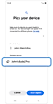 A list of bluetooth devices detected.