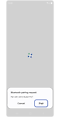 Bluetooth pairing pop-up window.