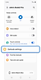 Earbuds settings selected on Galaxy Buds home screen.