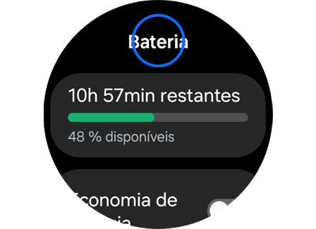 Autonomia da bateria restante.