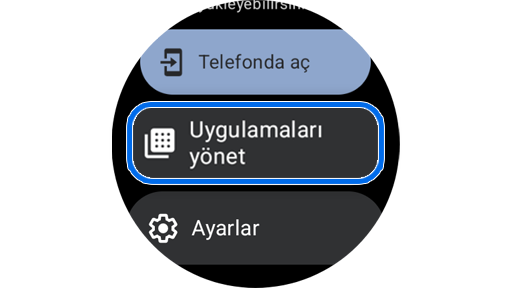 Play Store uygulamasında Uygulamaları yönet seçeneği.