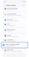 Watch settings screen.