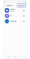 A list of Galaxy Watch apps that can be updated.
