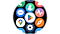 Icons of apps on a Galaxy Watch.