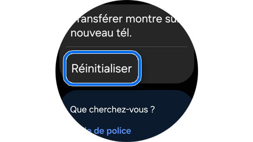 Écran du menu Général d’une Galaxy Watch.
