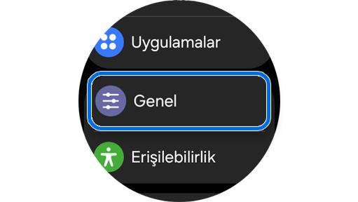 “Ayarlar” içinde “Genel” sekmesi.