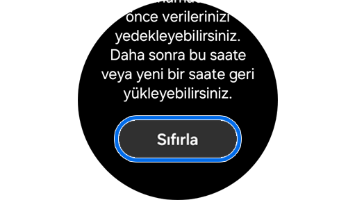 Galaxy Watch'unuzu sıfırlamayı seçtiğinizde ne olacağına dair bir açıklama.