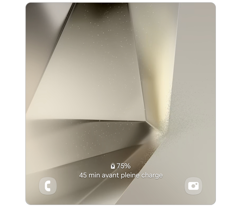 Galaxy mobile device lockscreen.