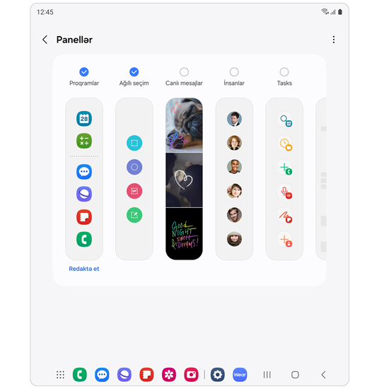 One UI 6.1.1-dən əvvəlki Edge paneli