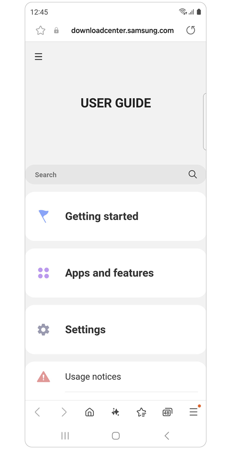 Rəqəmsal İstifadəçi təlimatında əhatə olunan mövzuların siyahısı.