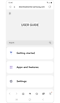 List of topics covered in the digital User guide.