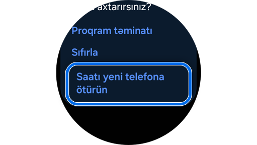 Saat haqqında ekranı.