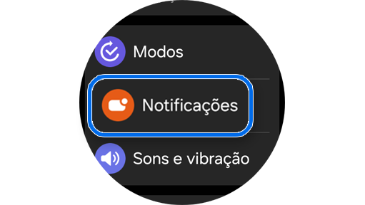 Ecrã inicial Definições.