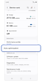 Device care settings screen.