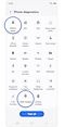 Phone diagnostics screen