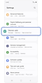 Settings home screen