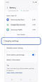 Battery setting screen