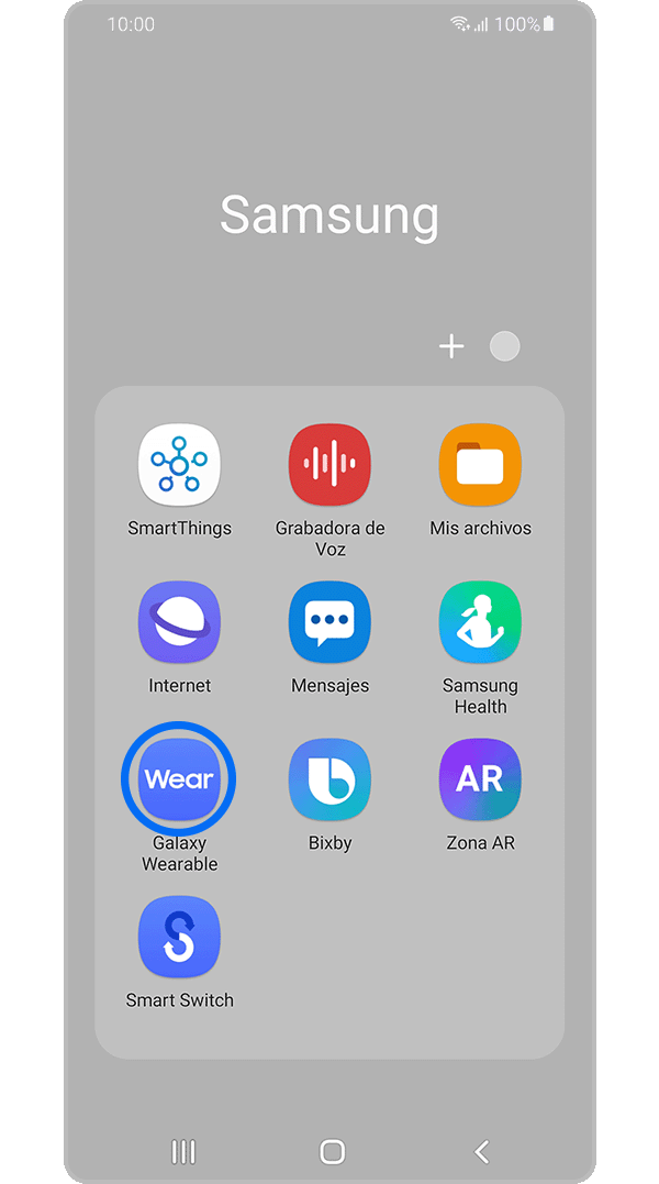 Paso 1. Inicia aplicación de Galaxy Wearable.