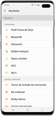 Rutinas de Bixby, elija las acciones “Entonces”