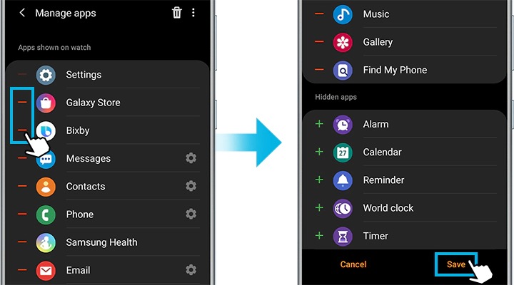 How to hide apps