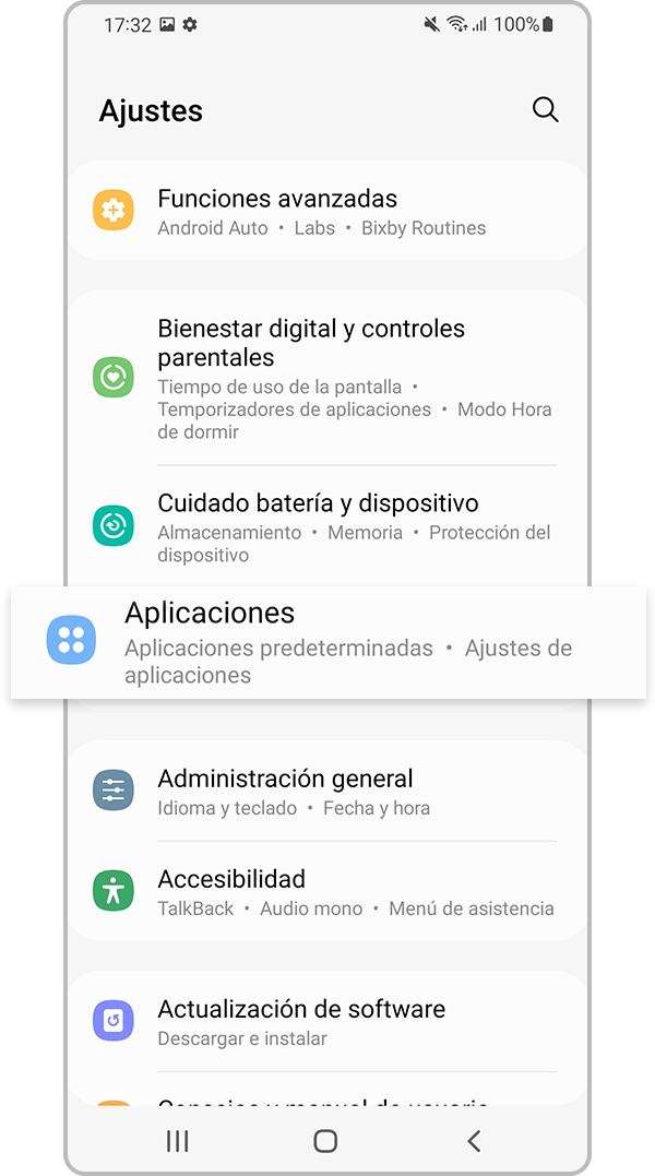 Ajustes de la aplicación