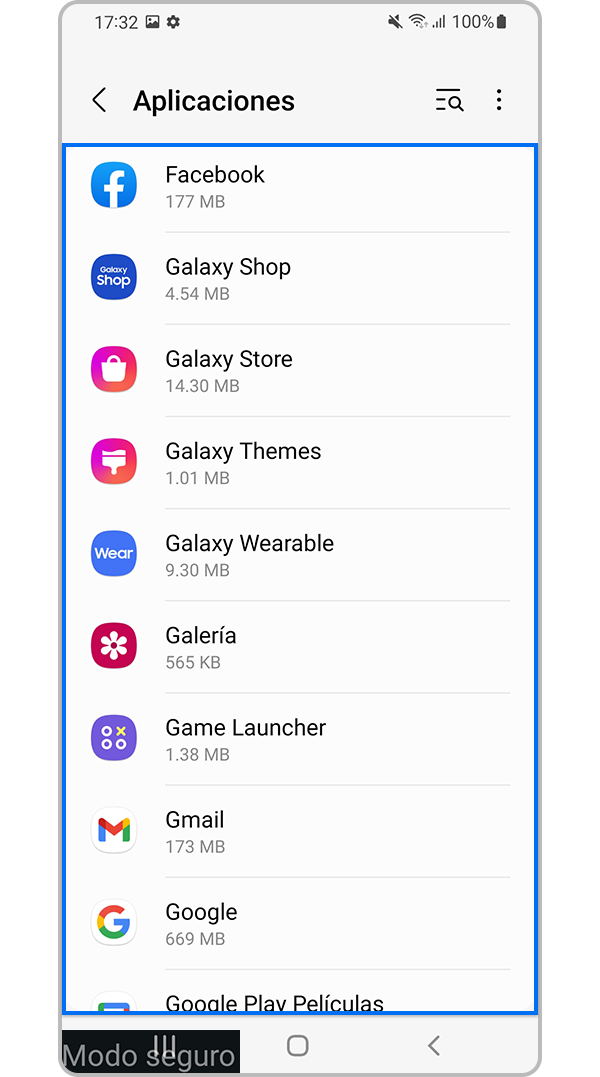 Identifica aplicaciones recientes o desconocidas