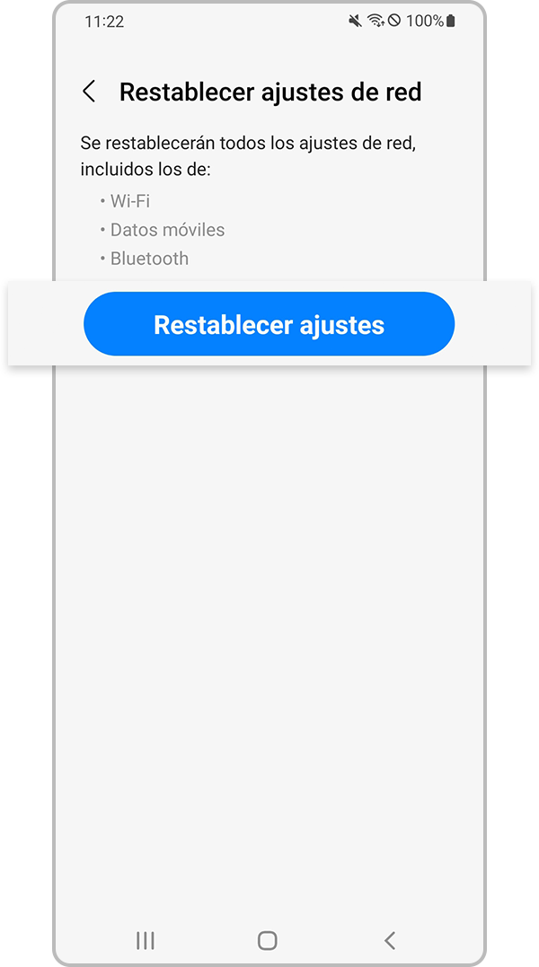 Toca Restablecer ajustes