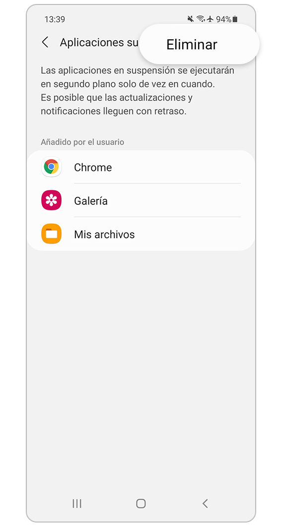 Elimina las aplicaciones inactivas