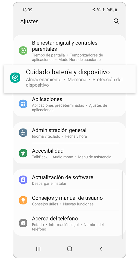Mantenimiento y batería
