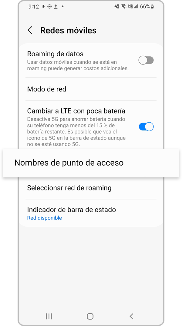 restablecer configuración de red paso 3