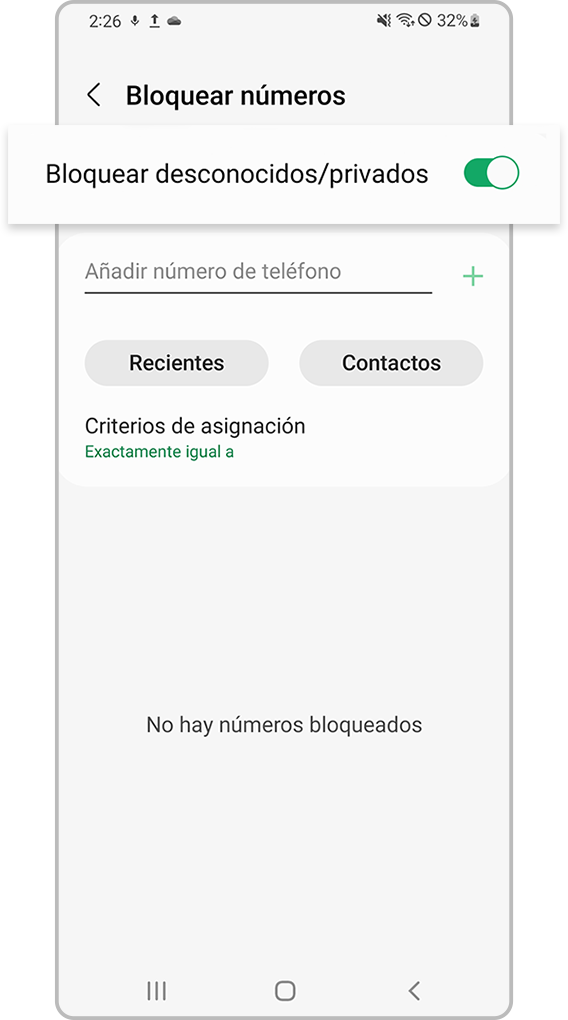 comprobación del dispositivo de bloqueo de números desconocidos paso 4
