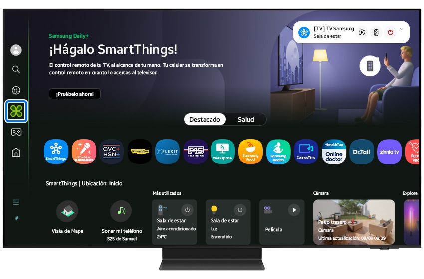 Samsung Smart TV displaying the Home screen