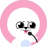 Illustrated image of Leo talking into a microphone.