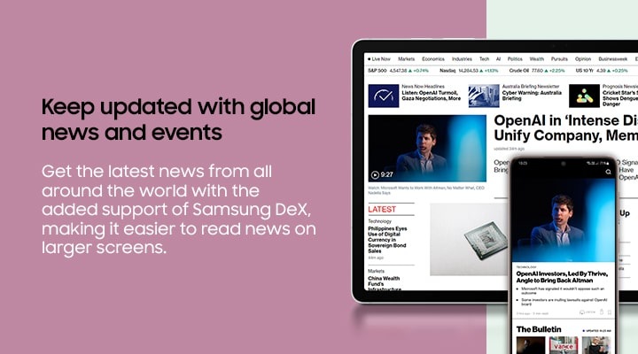 Keep updated with global news and events
