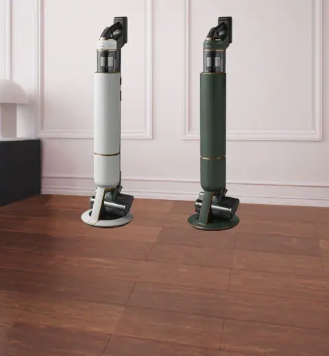 Samsung Jet cordless vacuum cleaners in modern living room