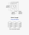 Diagram of large washing machine with 14kg and above capacity. Dimensions specified as height 984mm, width 686mm and depth 796-850mm. Below is an illustration of 18 or more bath towels 1 to demonstrate how much laundry you can fit in one load.
